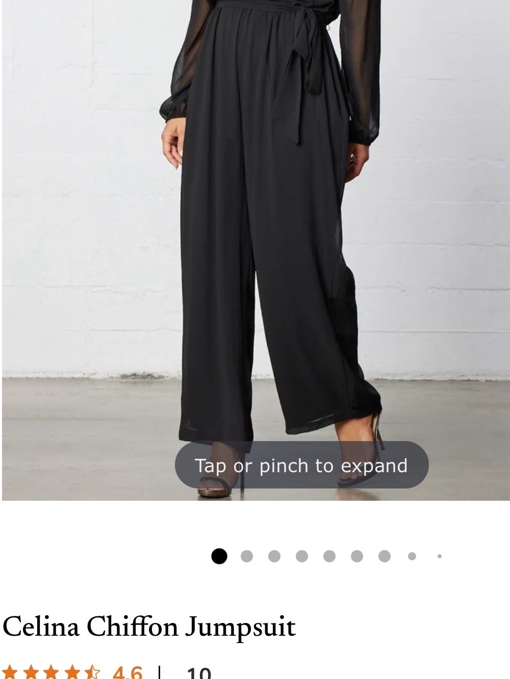Celina Chiffon Jumpsuit - Black